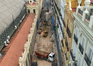 obras de construcción de la conexión peatonal subterránea entre las estaciones de Xàtiva y Alacant de la Línea 10 (Alacant- Natzaret) de Metrovalencia